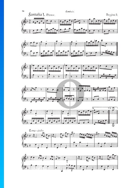 Fantasie, Douzaine III Nr.1: Vivace, TWV 33:25 Musik-Noten