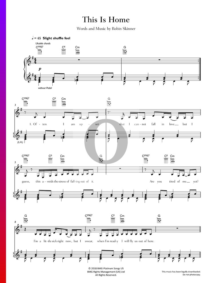 This Is Home (Cavetown) Piano Sheet Music OKTAV