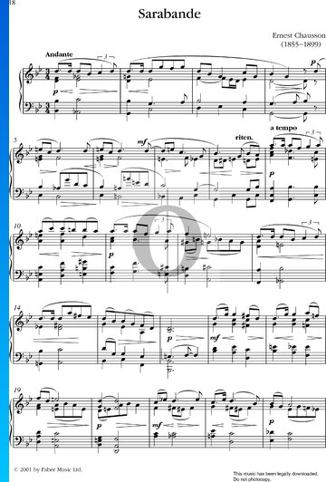 Sarabande, Op. 26 Nr. 2 Musik-Noten