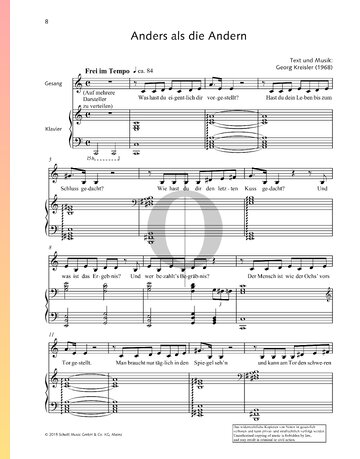 Anders als die Andern Sheet Music