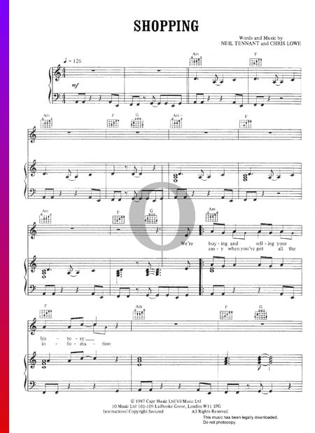 Shopping Sheet Music