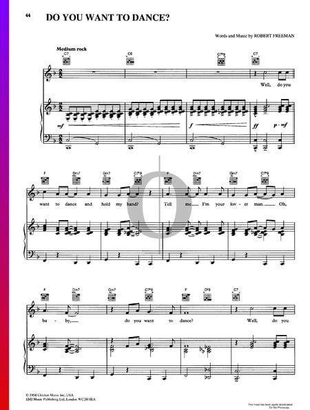 Do You Want To Dance Musik-Noten