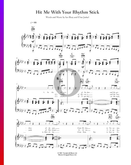 Hit Me With Your Rhythm Stick Partitura