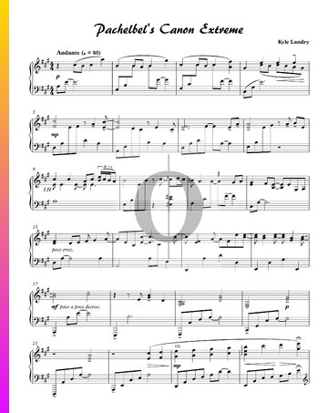 Pachelbel's Canon Extreme Sheet Music