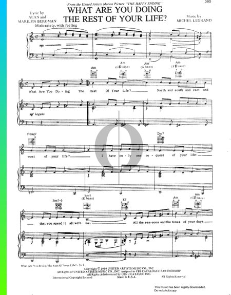 What Are You Doing The Rest Of Your Life Musik-Noten