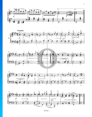 Partition Seize Valses, Op. 39 No. 5
