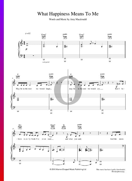 What Happiness Means To Me Musik-Noten