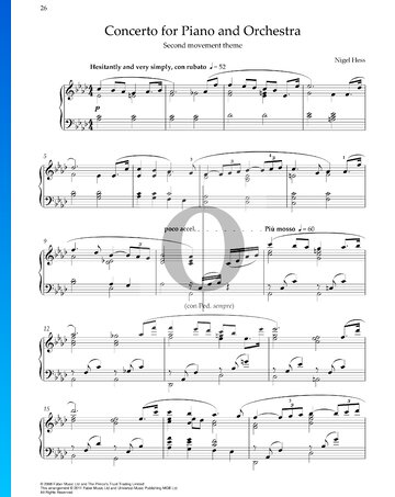 Concerto for Piano and Orchestra: No. 2 The Love Partitura