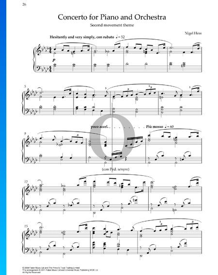 Concerto for Piano and Orchestra: No. 2 The Love Sheet Music