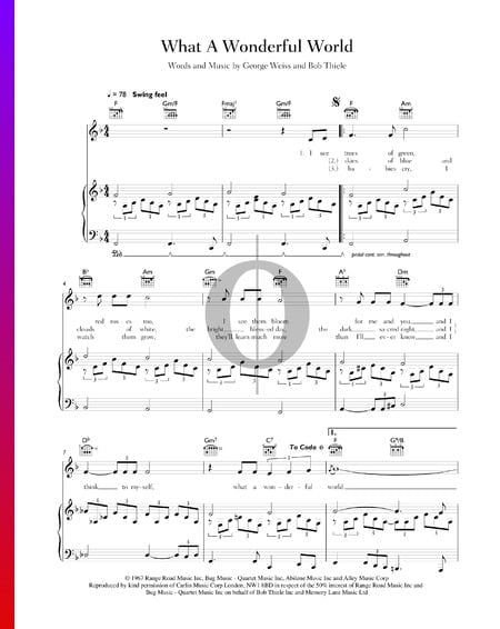 What A Wonderful World Musik-Noten