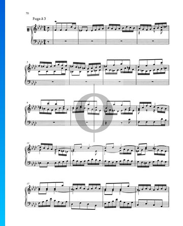 Fuga en fa menor, BWV 881 Partitura