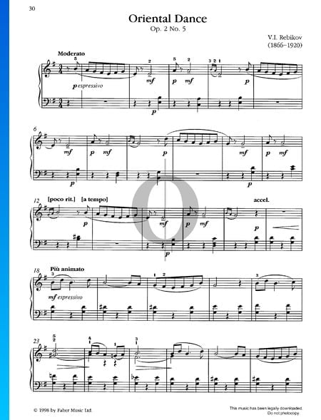 Danse Orientale, Op. 2 No. 5 Partition