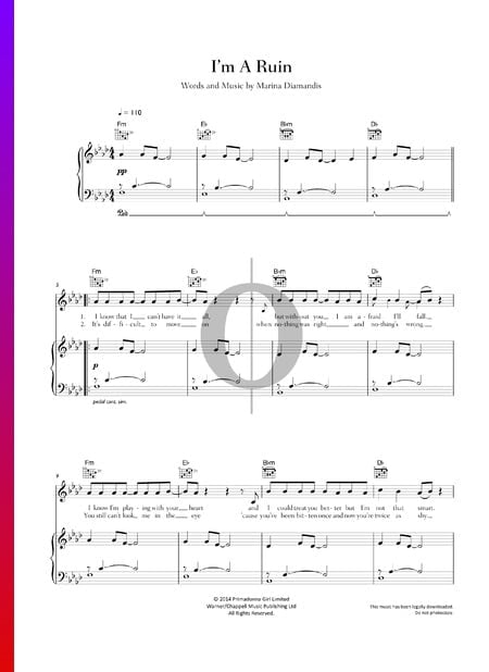 I'm A Ruin Partitura