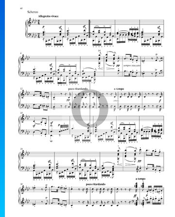 Sonata en mi bemol mayor, Op. 31 n.º 3: 2. Scherzo Partitura