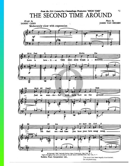The Second Time Around Partitura