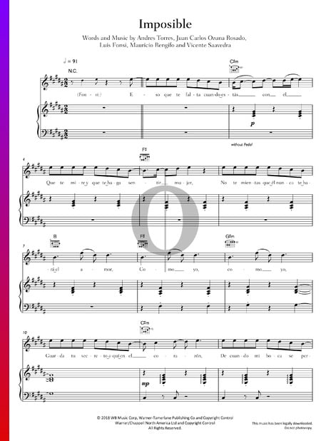 Imposible Sheet Music