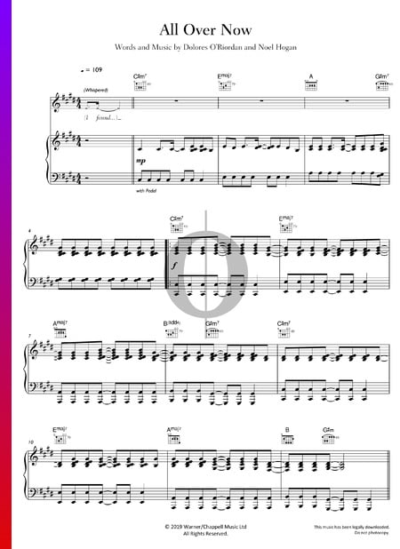 All Over Now Sheet Music