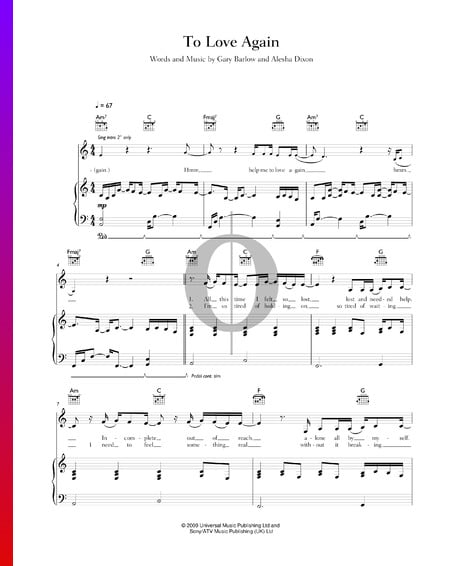 To Love Again Sheet Music