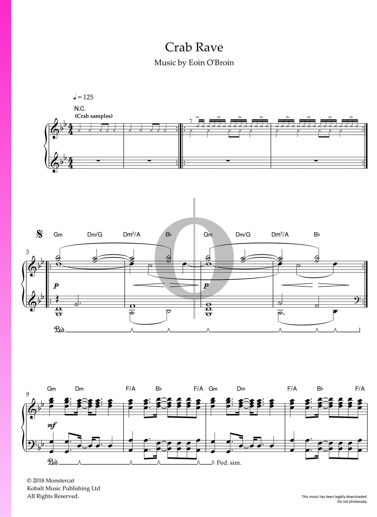 Crab Rave Sheet Music Piano Solo Pdf Download Streaming