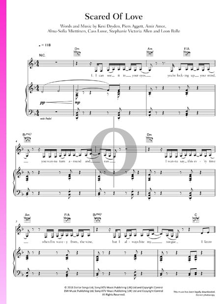 Scared Of Love Sheet Music