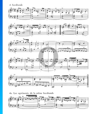 English Suite No. 3 G Minor, BWV 808: 4. Sarabande bladmuziek