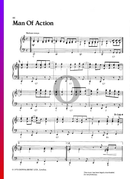 Man Of Action Sheet Music