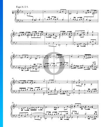 Fuga 16 en sol menor, BWV 861 Partitura