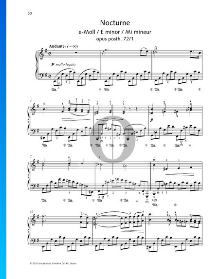 Nocturne in e-Moll, Op. posth. 72 Nr. 1
