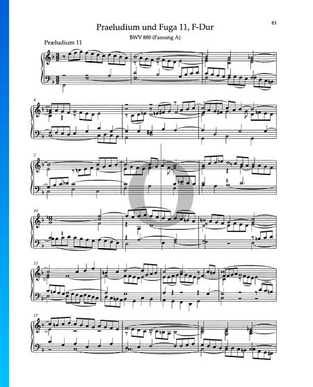 Prélude en Fa Majeur, BWV 880