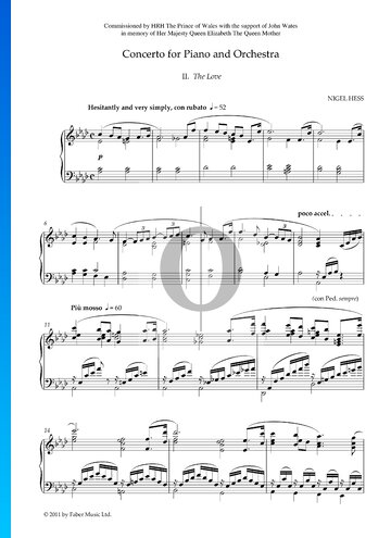 Concerto for Piano and Orchestra: 2. The Love Sheet Music