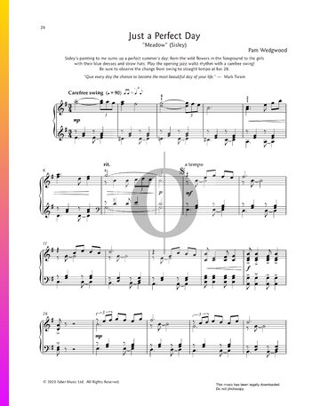 Just A Perfect Day Sheet Music