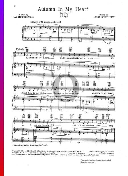 Autumn In My Heart Musik-Noten