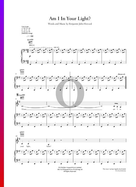 Am I In Your Light Musik-Noten