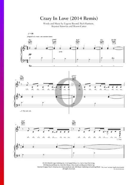 Crazy In Love Sheet Music