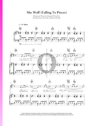 She Wolf (Falling To Pieces) Sheet Music
