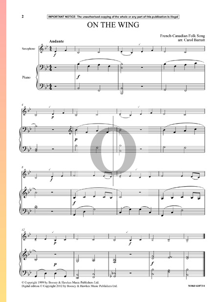 On The Wing Sheet Music