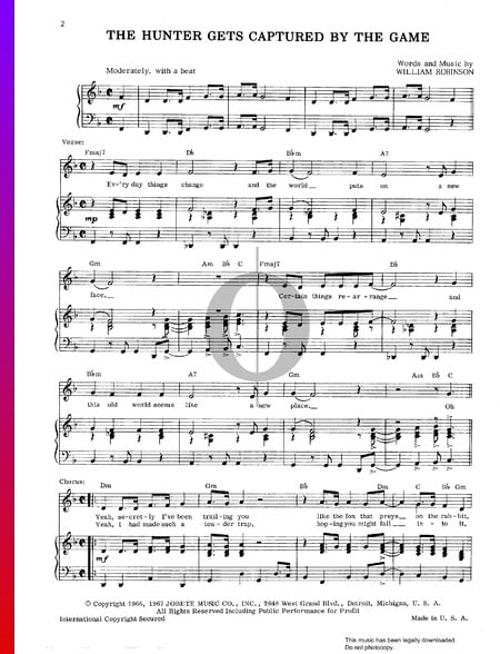 The Hunter Gets Captured By The Game Musik-Noten