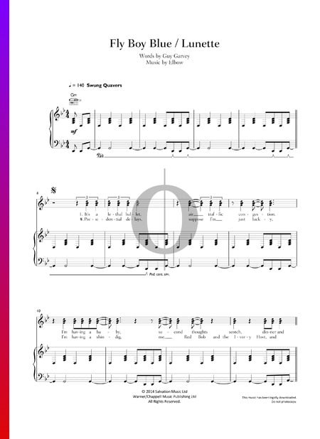 Fly Boy Blue / Lunette Musik-Noten