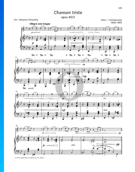 Chanson Triste, Op. 40 No. 2