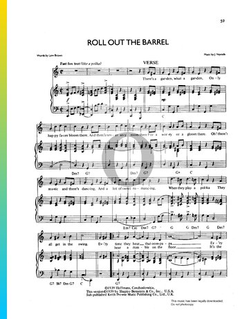 Roll Out The Barrel Sheet Music