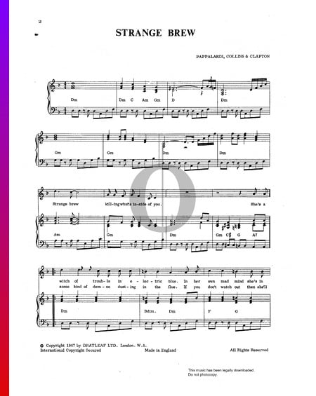 Strange Brew Musik-Noten