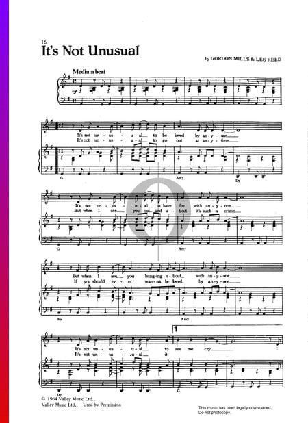 It's Not Unusual Musik-Noten