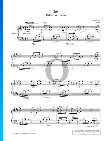 Ballad for Piano, Op. 40b (Ses) Sheet Music