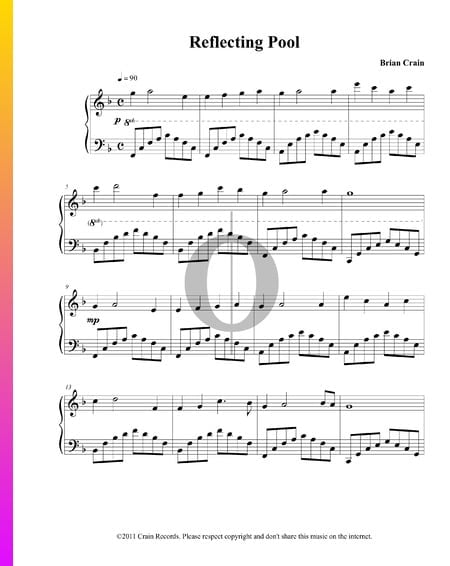 Reflecting Pool Musik-Noten