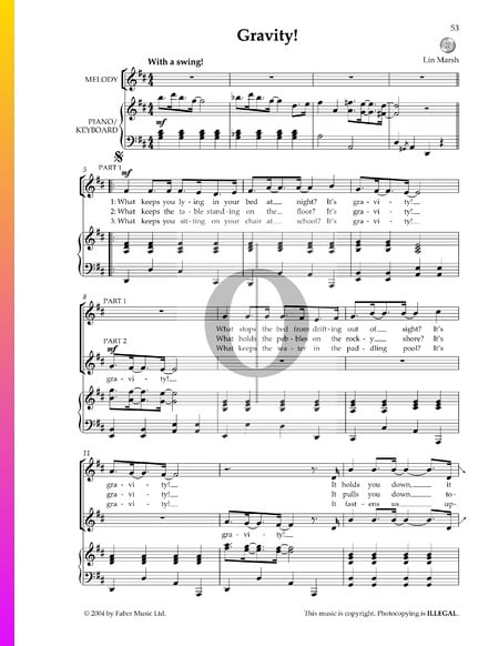 Gravity! Musik-Noten