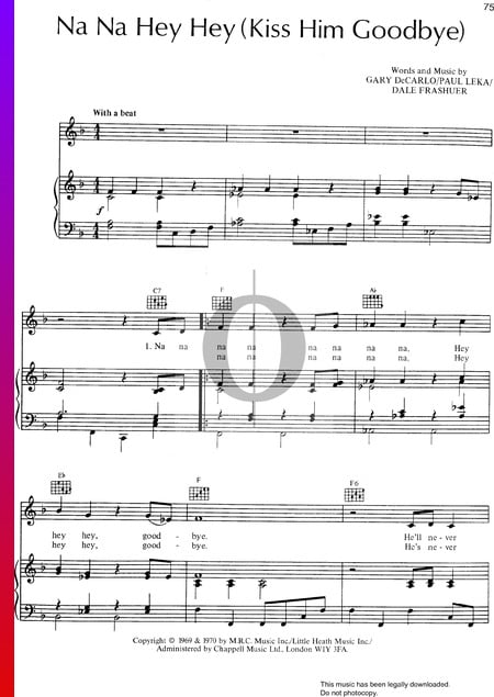 Na Na Hey Hey (Kiss Him Goodybe) Sheet Music