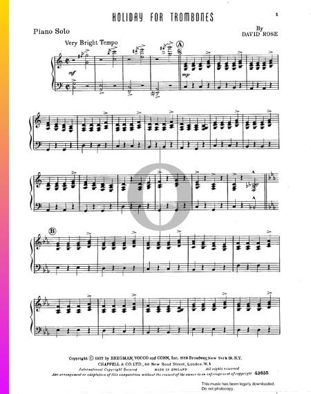 Holiday For Trombones Sheet Music