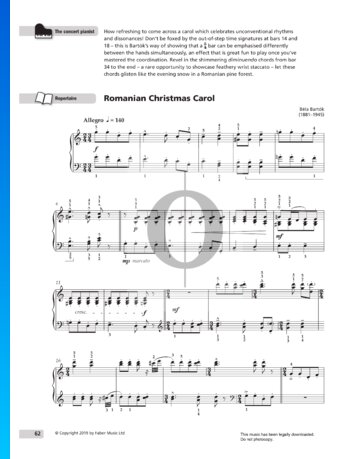 Partition Chants de Noël roumains, Séries 2, Sz. 57 : n° 10. Allegro