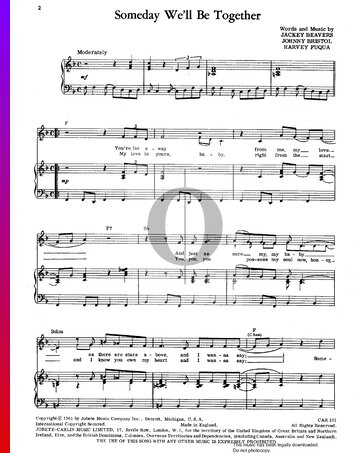 Someday We'll Be Together Sheet Music
