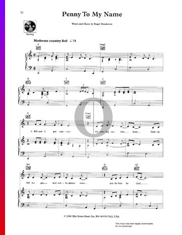 Penny To My Name Sheet Music